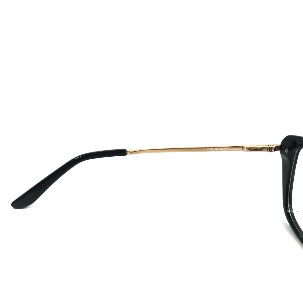 Cafe Boutique Eyeglasses Frames CB1049 C3 Black Gold Cat Eye Full Rim 53-15-135